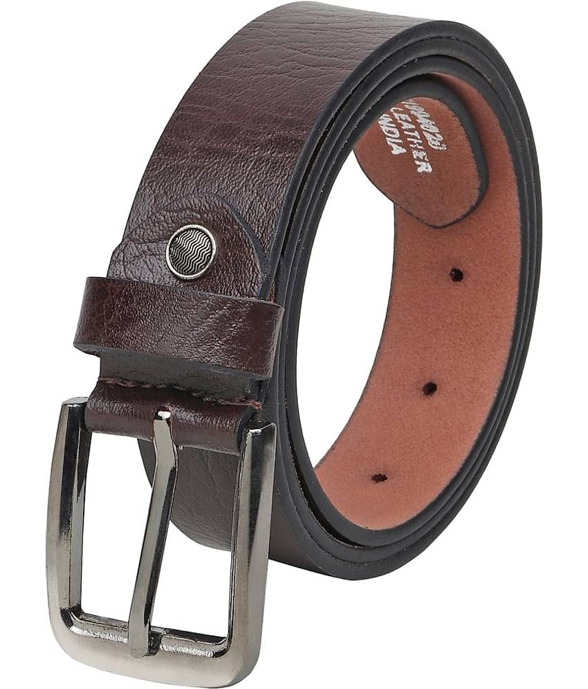 SILKSHOPPING - Brown 100% Leather Men's Formal Belt ( Pack of 1 )