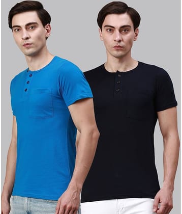 Lux Cozi - Multicolor Cotton Regular Fit Men's T-Shirt ( Pack of 2 )