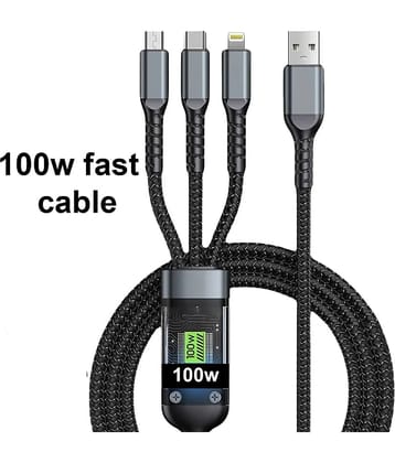 100W USB-C Charger Cable | Heavy-Duty Braided | Super Fast Charging & Data Transfer | Universal Type-C Cord