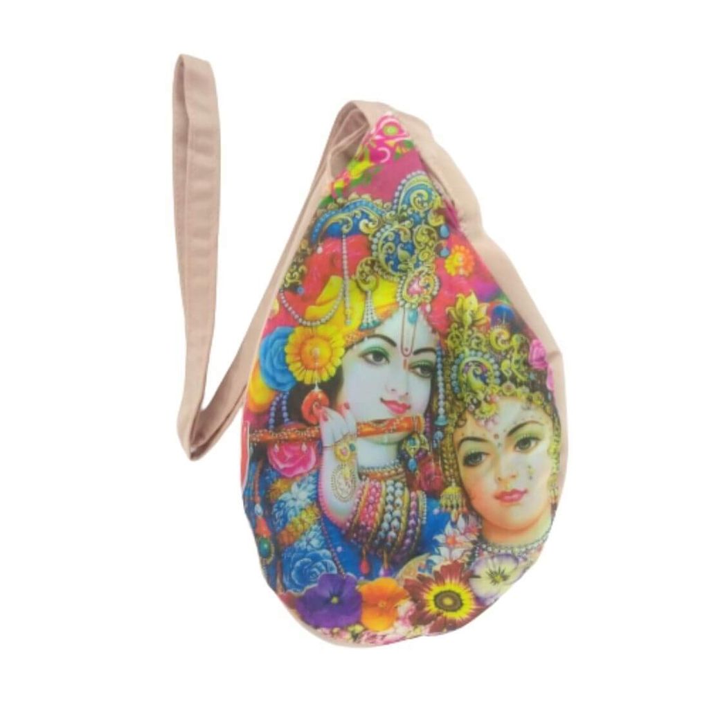MAYAPURI Radha Krishna Printed Japa Mala Bag/Gomukhi Bag/Chanting Bag with Zip Pocket (Pack of 1) - Pooja Needs | Buy online on ZillyBuy