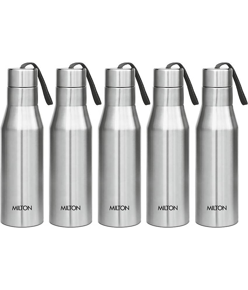 Milton Super 1000 5 Pcs Set Silver 1000 mL Stainless Steel Water Bottle set of 5