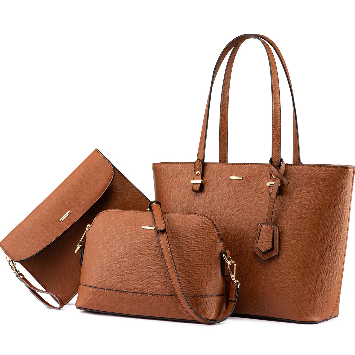 Lovevook Designer Pu Leather Ladies Shoulder Hand Bag 3 Pcs Luxury Purse And Handbags Set Large Cute Women Tote Bags