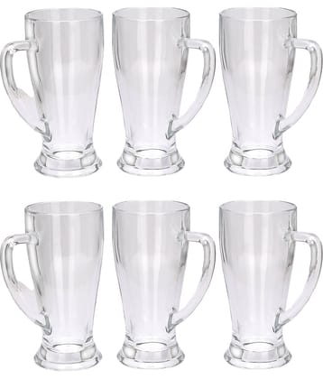Somil Beer Mug Glasses Set,  250 ML - (Pack Of 6)