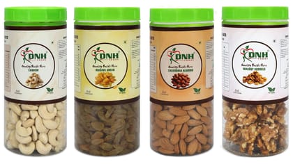DRY FRUITS COMBO 1 KG  PACK  250G X 4 PC
