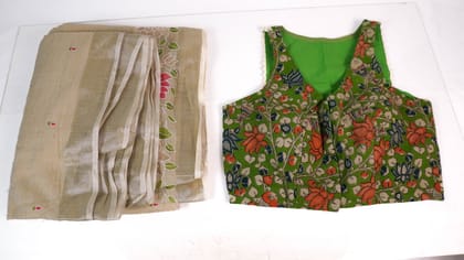 kalamkari saree & blouse