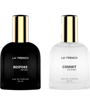 LA FRENCH - Bespoke & Commit Eau De Parfum (EDP) For Unisex  60ml  ( Pack of 2 )