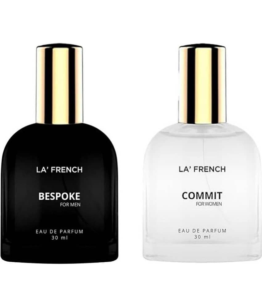 LA FRENCH - Bespoke & Commit Eau De Parfum (EDP) For Unisex  60ml  ( Pack of 2 )