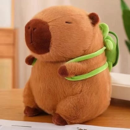 Capybara with turtle plush toy 35 cms