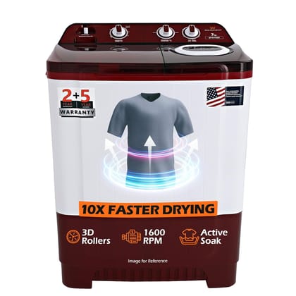 White Wesitnghouse (Trademark by Electrolux) 7 kg Semi Automatic Top Loading Washing Machine