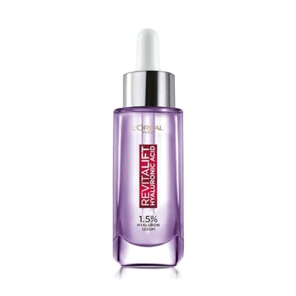 L'OREAL PARIS Skincare Routine, Hydrated & Plump Skin Combo, Serum, 15ml + Plumping Day Cream, 15ml + Hydrating Gel Cleanser, 50ml