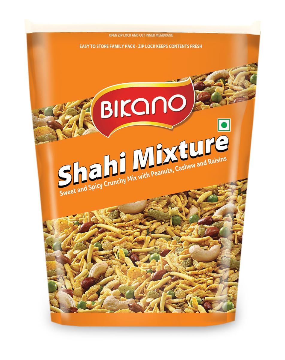 Bikano Shahi Mixture Namkeen| Crunchy Dry Fruits Peas & Peanuts| Crunchy & Tasty, 1kg