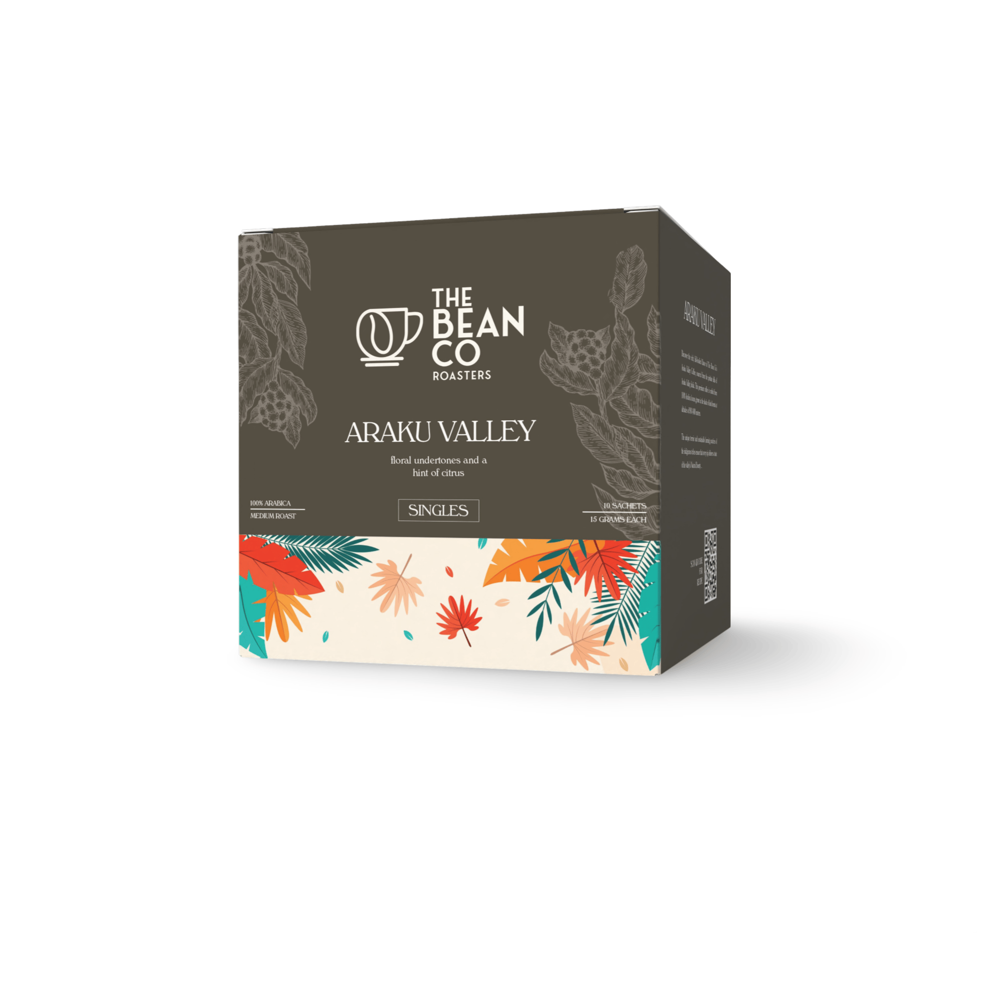 THE BEAN CO Araku Valley | Single-Use Coffee Sachets (15g) | For French Press | Coffee Sachet | Premium Coffee Grounds | 10 x 15 Gram Sachets In a Box