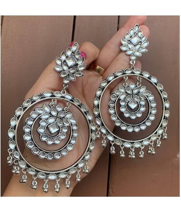 Koorie Fashion - Silver Chandbalis Earrings ( Pack of 1 )