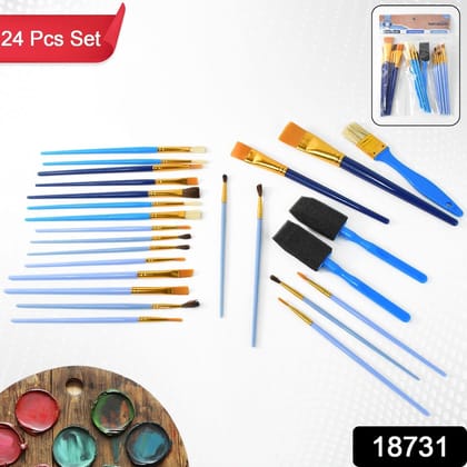 Paint Brushes Set, Artist Paintbrushes (24 Pcs Set)