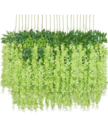 Green plant indoor - Green Wild Artificial Flowers Bunch ( Pack of 12 )