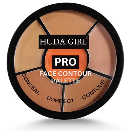 HUDA GIRL Matte 3 In 1 Makeup Palette Warms Concealer For Dark Circles, Blush And Highlighter Palette, Oil Control Pro For Face Makeup, Conceal Correct & Contour For All Skin Types HUDA GIRL Matte 3 In 1 Makeup Palette Warms Concealer For Dark Circles, B