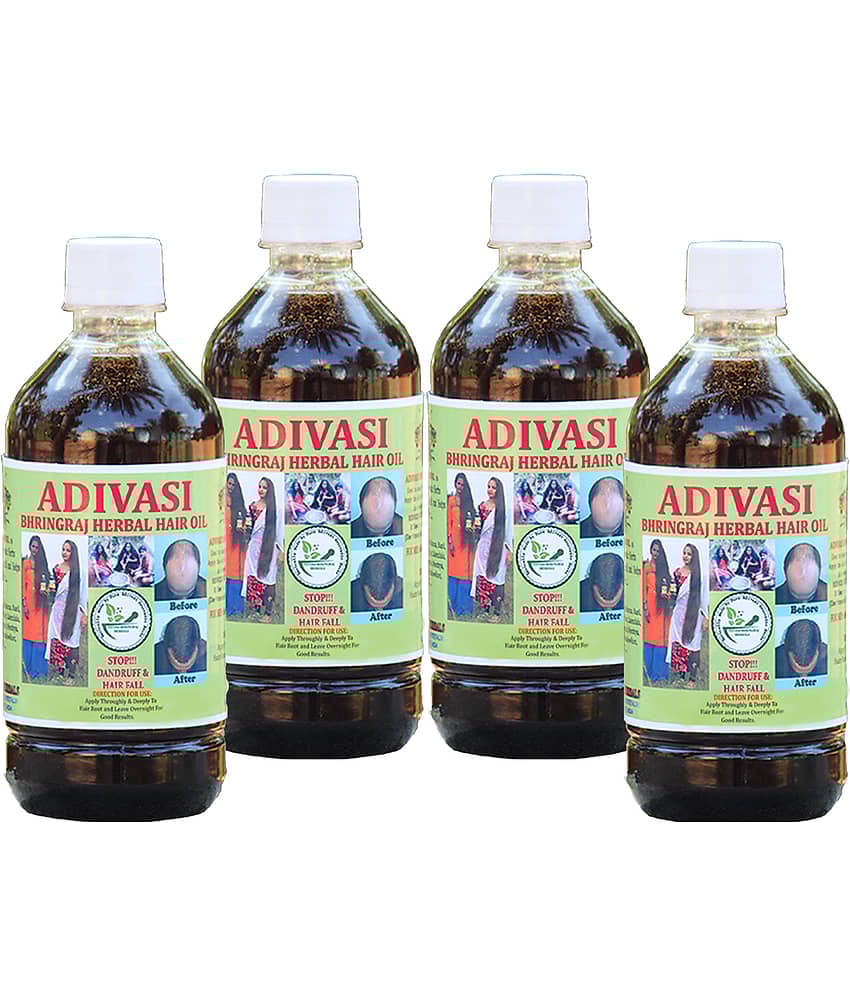 ADIVASI BHRINGRAJ HERBALS - Anti Hair Fall Bhringraj Oil 800 ml ( Pack of 4 )