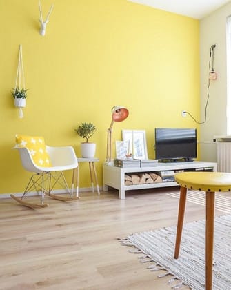 1001 High Gloss Water Enamel | Durable Gloss Finish | Water-Based Paint for Metal, Wood & Surfaces | Lemon Yellow 1L