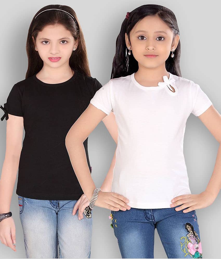 Sini Mini Pack of 2 Girls Cotton Top ( Multicolor )