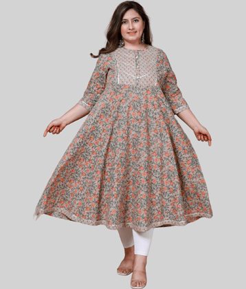 miravan - Multicoloured Cotton Women's Flared Kurti ( Pack of 1 )