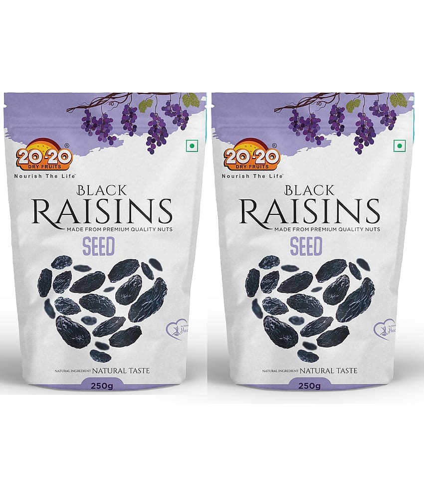 20-20 Dry Fruits Black Raisins 500 g