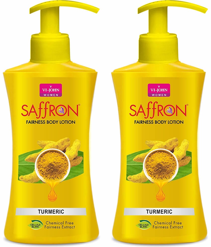 VI-JOHN Saffron Fairness Body Lotion Turmeric 250ml Pack of 2