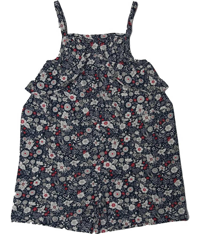 KABOOS Girls Cotton Jumpsuit ( Blue )