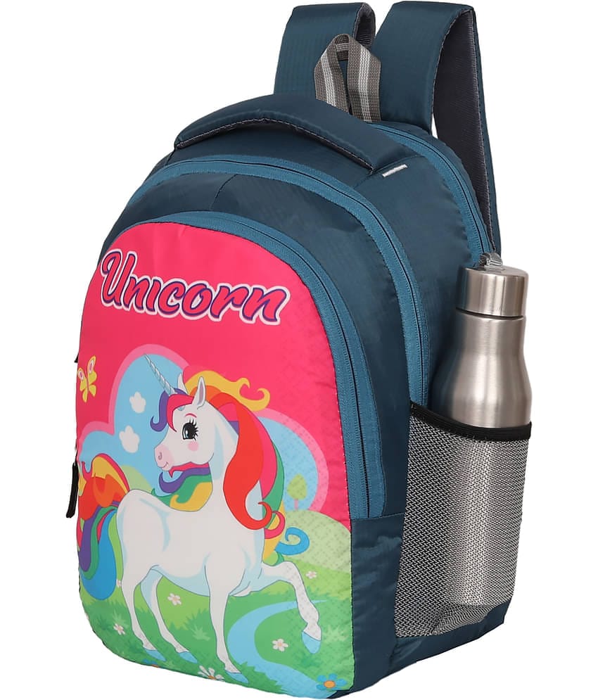 Perfect Star Green Polyester Backpack For Kids