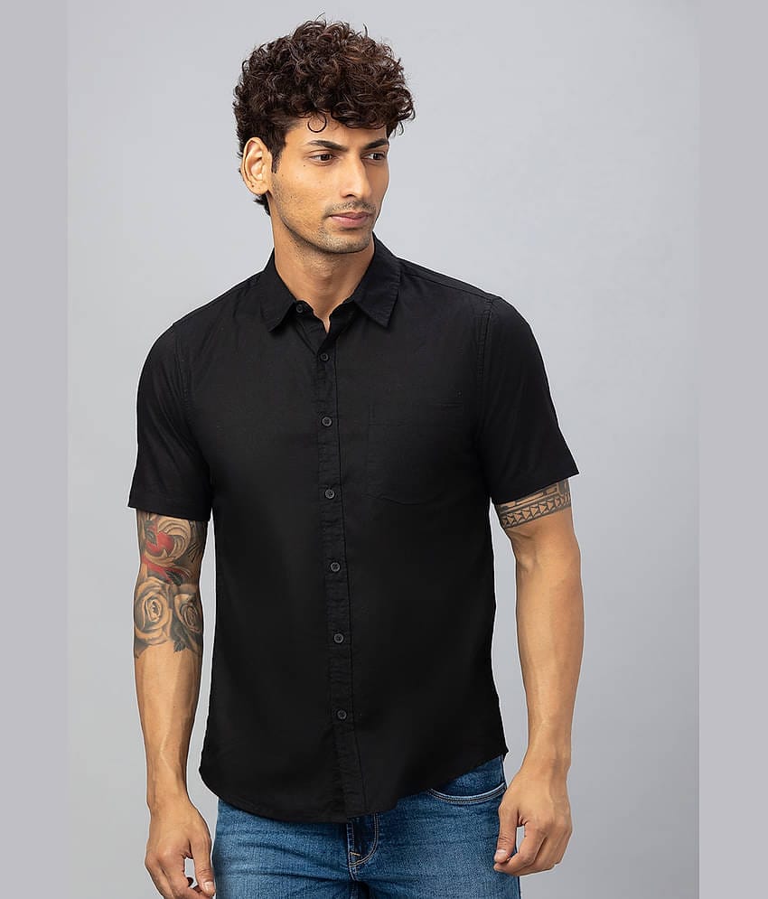 Globus - Black 100% Cotton Regular Fit Men's Casual Shirt ( Pack of 1 )