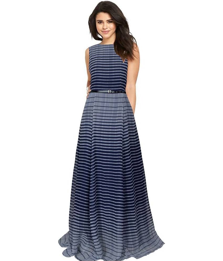 Dream Beauty Fashion Women Georgette ( Blue )