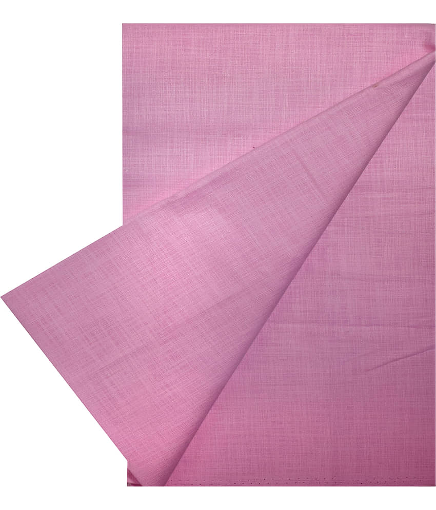 KUNDAN SULZ GWALIOR Pink Cotton Blend Unstitched Shirt pc
