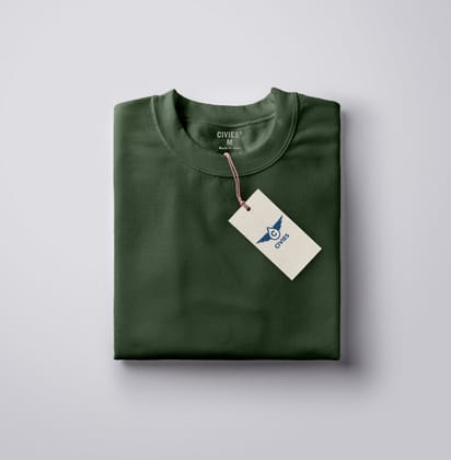 Sage Green Classic Regular Fit T-Shirt-S / Cotton