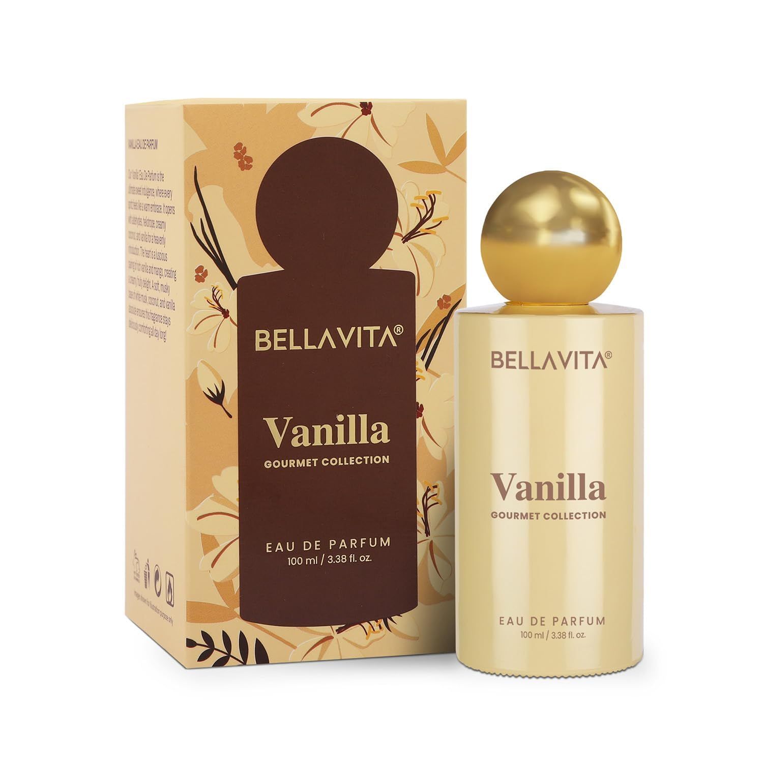BELLAVITA Gourmet Collection Vanilla | Long Lasting Perfume for Man and Woman | EDP 100ml | Musk, Fruity Premium Unisex Fragrance for Men and Women BELLAVITA Gourmet Collection Vanilla | Long Lasting Perfume for Man and Woman | EDP 100ml | Musk, Fruity P