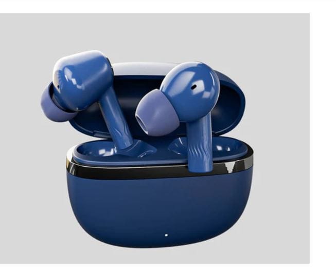 Walta Elite Dome 125 TWS Earbuds Rich bass stereo sound Low latency ANC & ENC BT 5.3 Standby time-450 hours Playtime-40 Hours BT 5.3 Charging indicator Silicon cover with Hanging loop-Blue