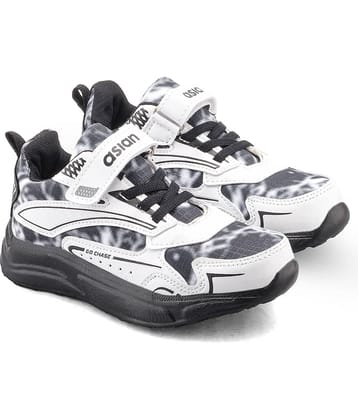 ASIAN BOOMER-05 7X1 White Boy's Running Shoes
