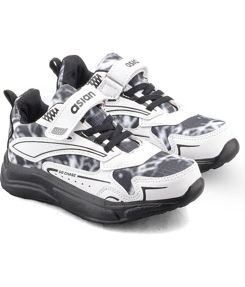 ASIAN BOOMER-05 7X1 White Boy's Running Shoes