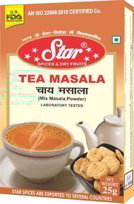 Star Spices Tea Masala, 25 gm - Pack of 5