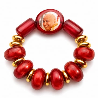 Premium Red Comfort Wear Guruji Bracelet