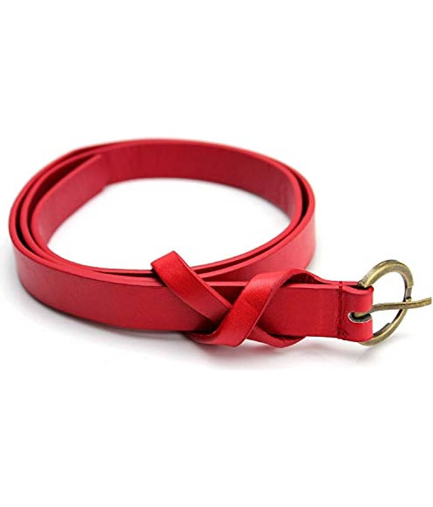 Livosorb Red Leather Casual Belt