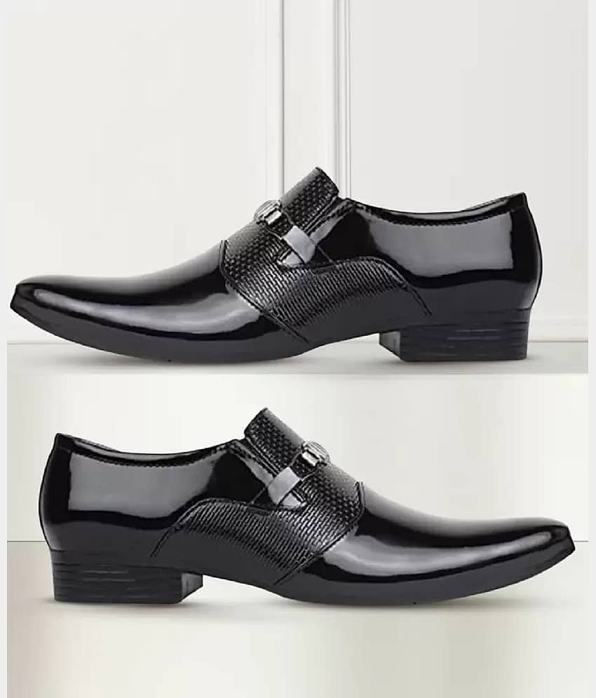 TR Black Men's Mocassin Formal Shoes