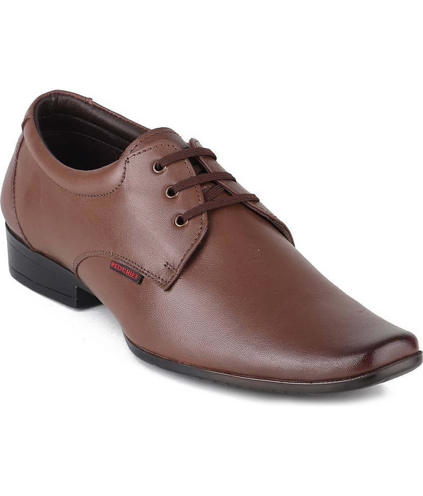Red Chief Tan Men's Derby Formal Shoes