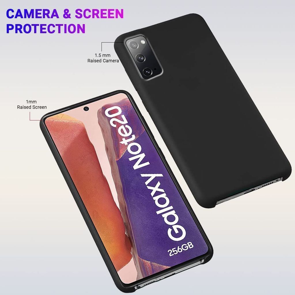 LIRAMARK Liquid Silicone Soft Back Cover Case for Samsung Galaxy Note 20