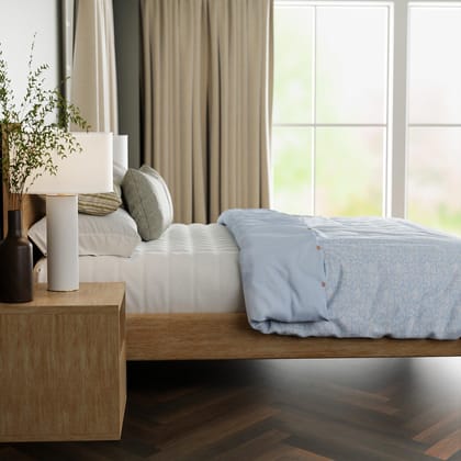 Block Printed King Size Cotton Duvet Rajai Cover 90x108 Blue