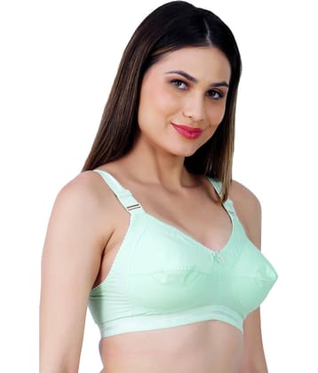 Ladyland Pack of 1 Cotton Non Padded Everyday Bra For Women ( Green )