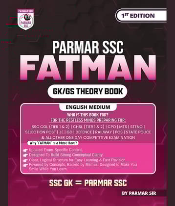 Parmar SSC Fatman | GK/GS Theory Book | English Medium | 1st Edition, 2025