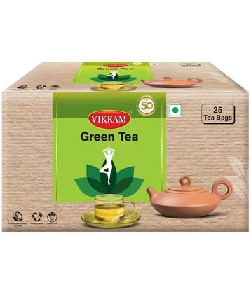 Vikram Green Tea 25 Tea Bags Box 50 bags each Pack Of 2