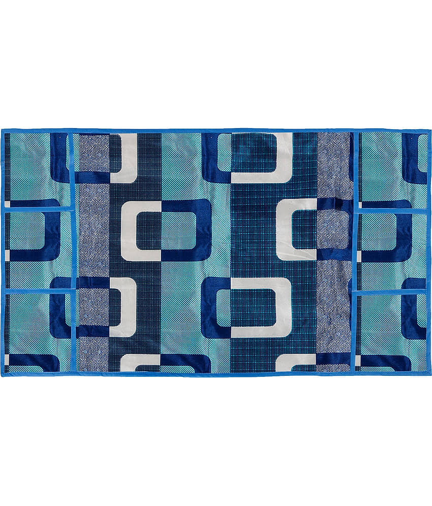 E-Retailer Set of 2 Polyester Blue Fridge Top Cover