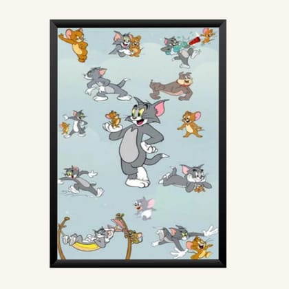 NOKKES Tom And Jerry Photo Frame Wall Poster 8X12 In Printed Poster Photo Paper 300Gsm Photo Frame For Wall Decoration _13