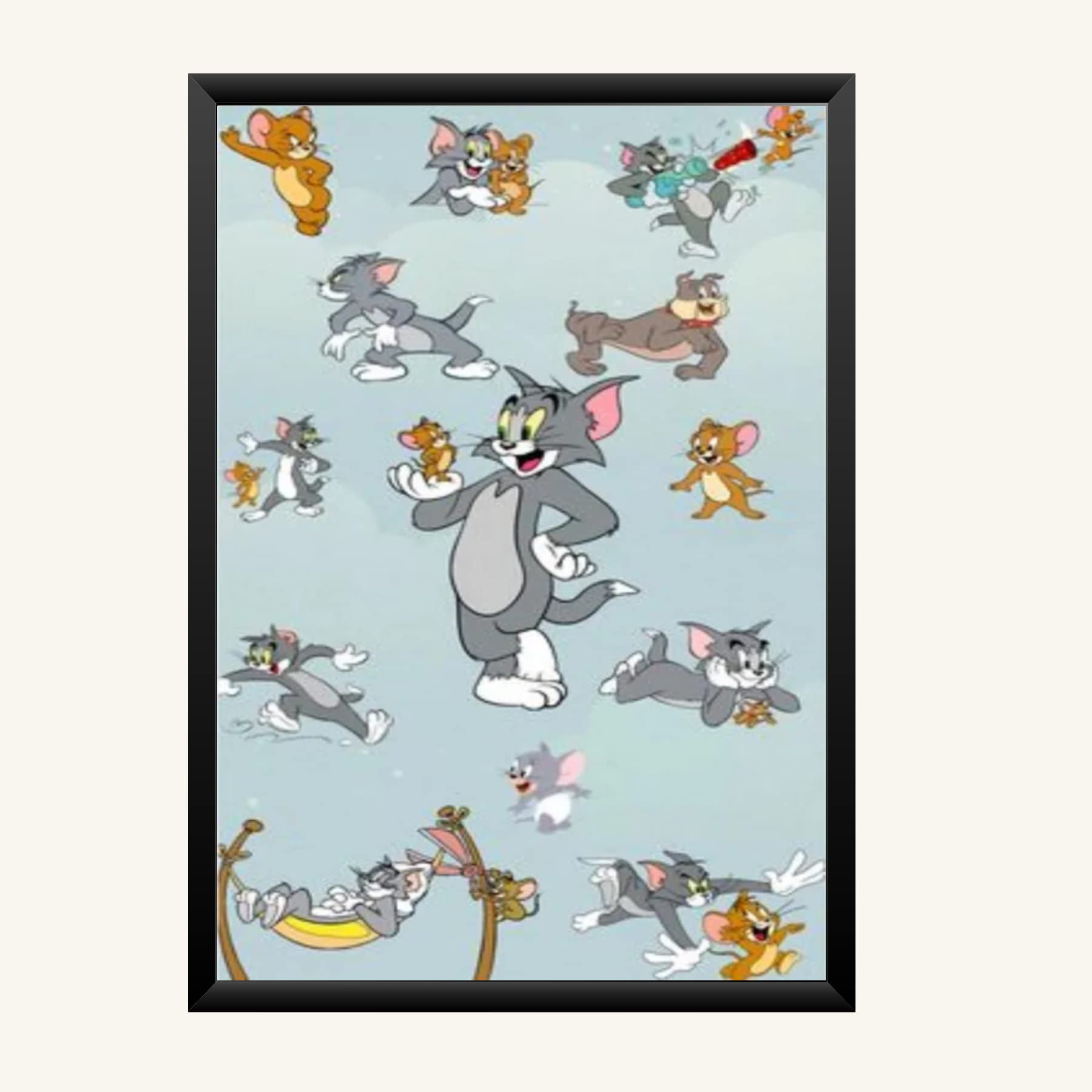 NOKKES Tom And Jerry Photo Frame Wall Poster 8X12 In Printed Poster Photo Paper 300Gsm Photo Frame For Wall Decoration _13