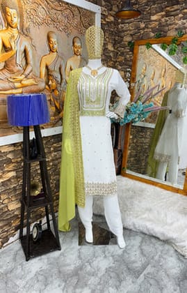 Beautiful Party Wear Top And Pent With Dupatta